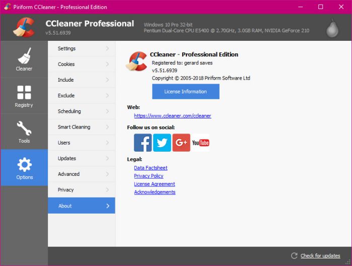 CCleaner key Crack Full Update