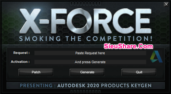 Product Key X-Force Keygen Autodesk 2020